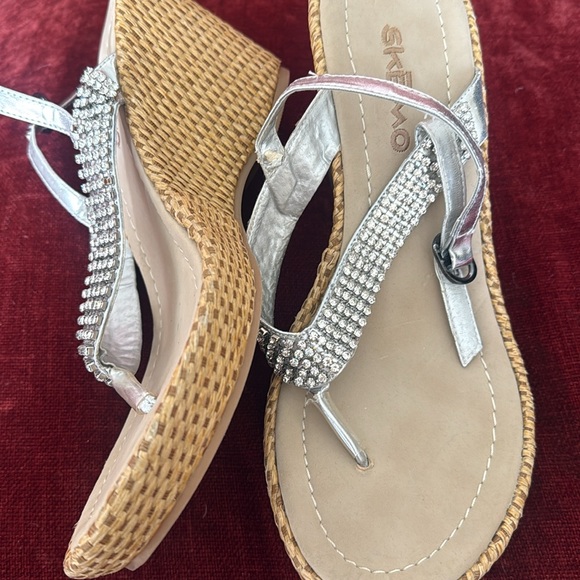 Silver Rhinestone Sandals - Picture 5 of 6